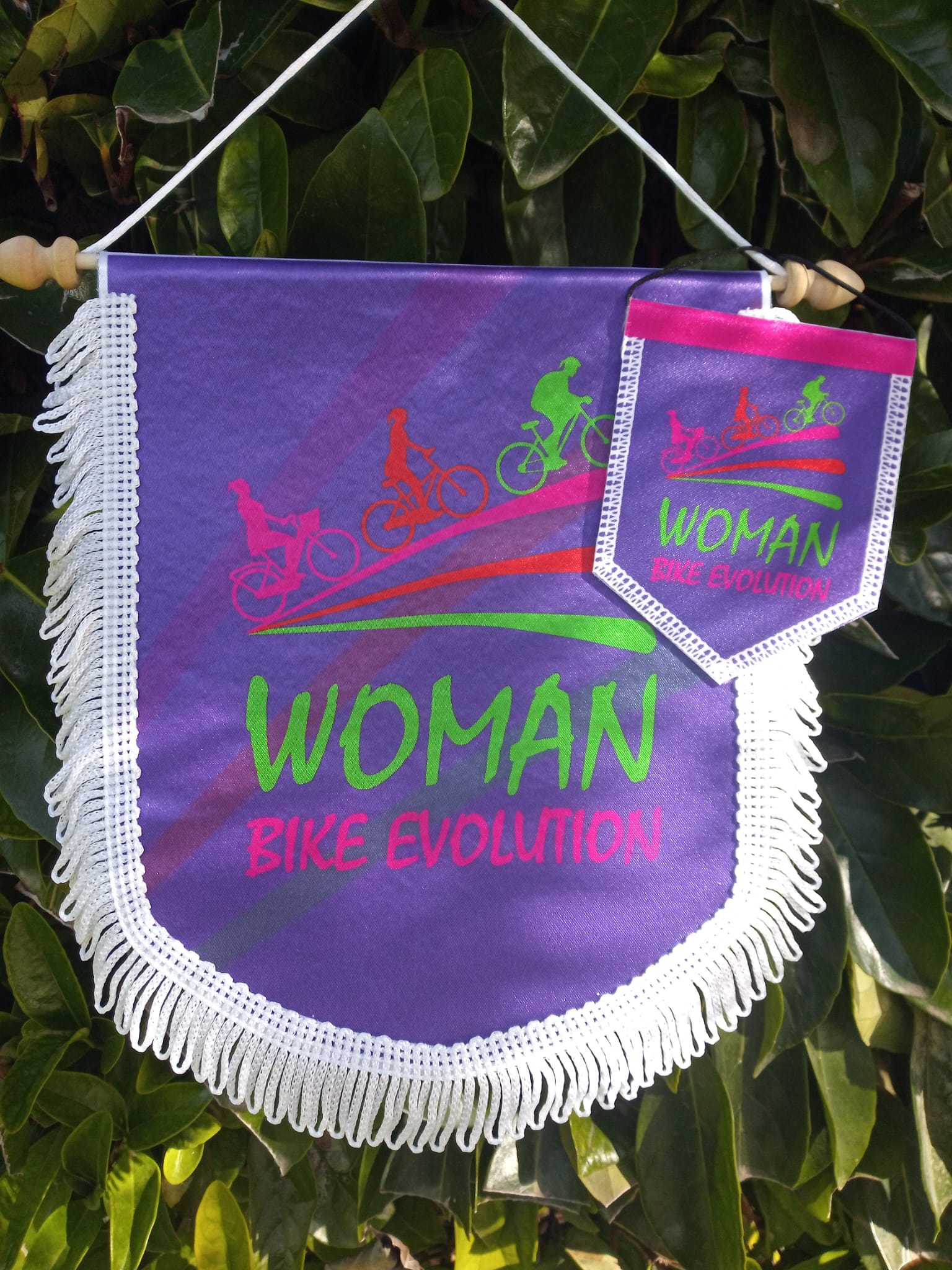 BANDERIN CHICO PERSONALIZADO WOMAN BIKE EVOLUTION